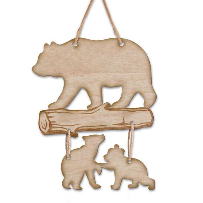 Mama Bear Custom Laser Cut Wooden Christmas Ornament for Mom