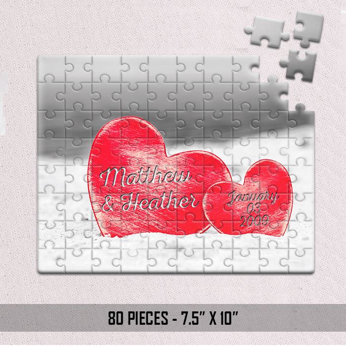 Personalized Silhouette Of Love Jigsaw Puzzles