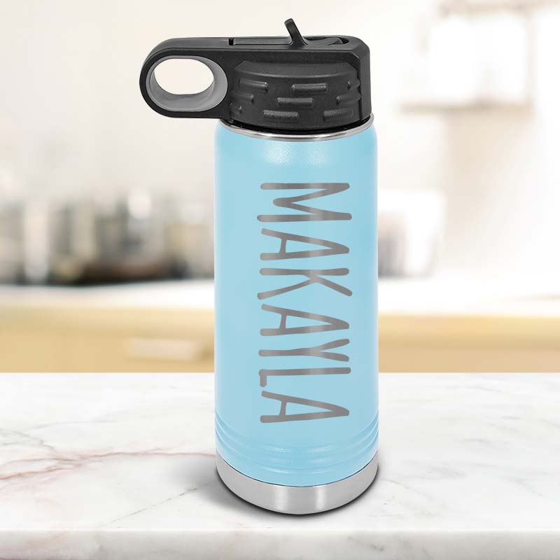  Bleu Reign 18oz Insulated Personalized Water Bottle Kids Teens  Teams Custom Name Blue Shimmer All The Best People Are Crazy Stainless  Steel with Straw : Sports & Outdoors