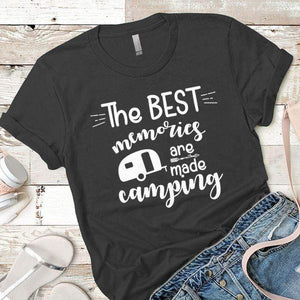 Best Memories Are Made Camping Premium Tees T-Shirts CustomCat Heavy Metal X-Small 