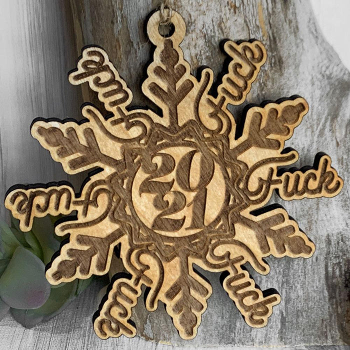 Laser Cut Naughty Snowflake Ornament - Fuck Flake