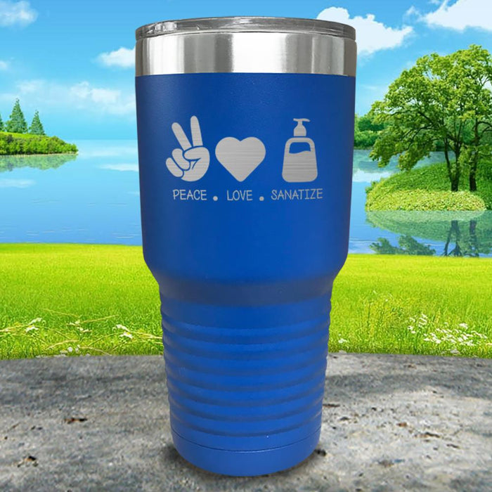 Peace Love Sanitized Engraved Tumbler