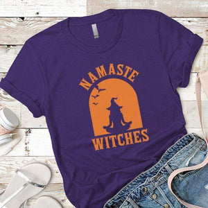Namaste Witches Premium Tees T-Shirts CustomCat Purple Rush/ X-Small 