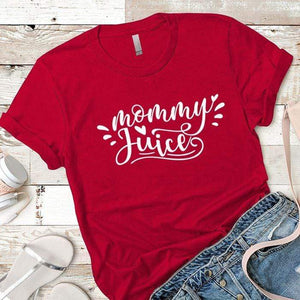 Mommy Juice Premium Tees T-Shirts CustomCat Red X-Small 
