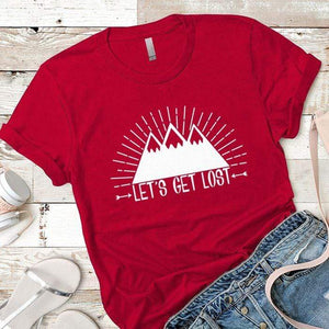 Lets Get Lost 1 Premium Tees T-Shirts CustomCat Red X-Small 