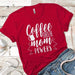 Coffee Powers Premium Tees T-Shirts CustomCat Red X-Small 