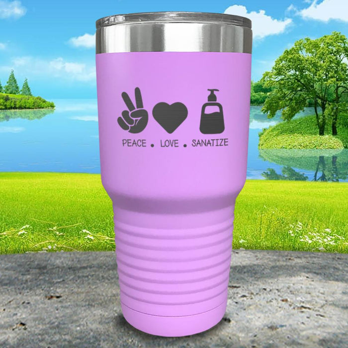 Peace Love Sanitized Engraved Tumbler