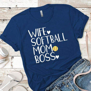 Softball Mom Boss Premium Tees T-Shirts CustomCat Royal X-Small 