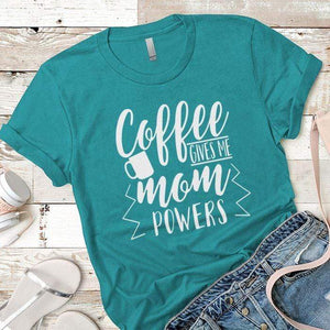 Coffee Powers Premium Tees T-Shirts CustomCat Tahiti Blue X-Small 