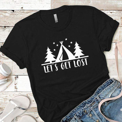 Lets Get Lost 2 Premium Tees T-Shirts CustomCat Black X-Small 