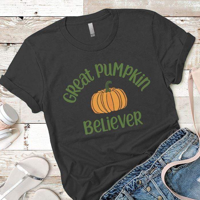 Pumpkin Believer Premium Tees T-Shirts CustomCat Heavy Metal X-Small 