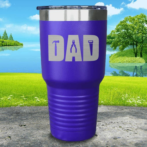 Dad Tools Engraved Tumbler Tumbler ZLAZER 30oz Tumbler Royal Purple 