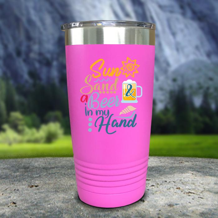 Sun Sand And Drink In My Hand – Engraved Stainless Steel Tumbler
