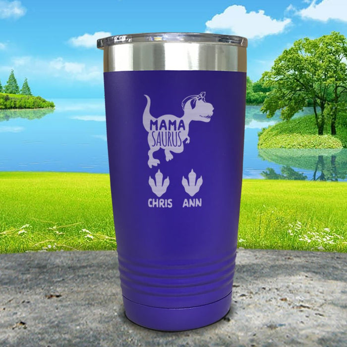 Mamasaurus With Babies Personalized Engraved Tumbler