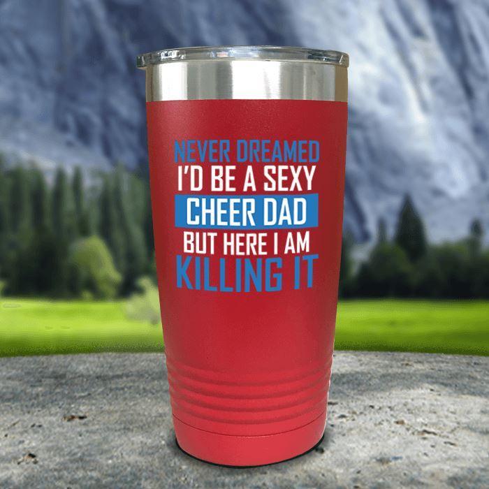 Cheer Dad Color Printed Tumblers Tumbler Nocturnal Coatings 20oz Tumbler Red 