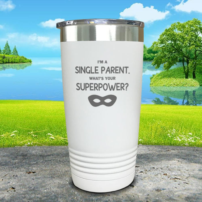 Single Parent Super Power Engraved Tumbler