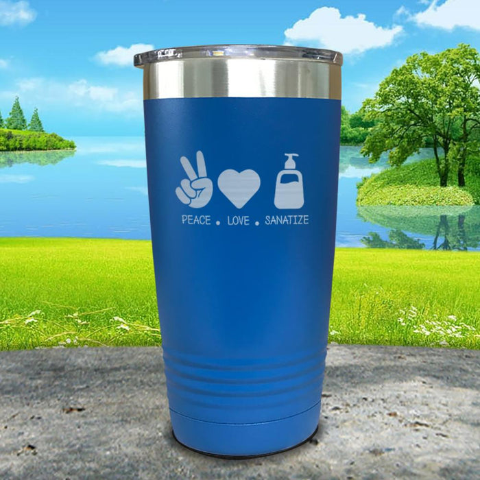 Peace Love Sanitized Engraved Tumbler