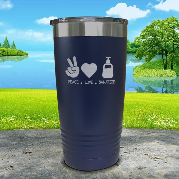 Peace Love Sanitized Engraved Tumbler