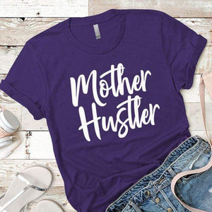 Mother Hustler Premium Tees T-Shirts CustomCat Purple Rush/ X-Small 
