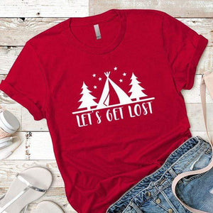 Lets Get Lost 2 Premium Tees T-Shirts CustomCat Red X-Small 