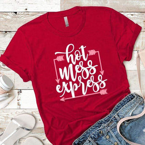 Hot Mess Express Arrows Premium Tees T-Shirts CustomCat Red X-Small 