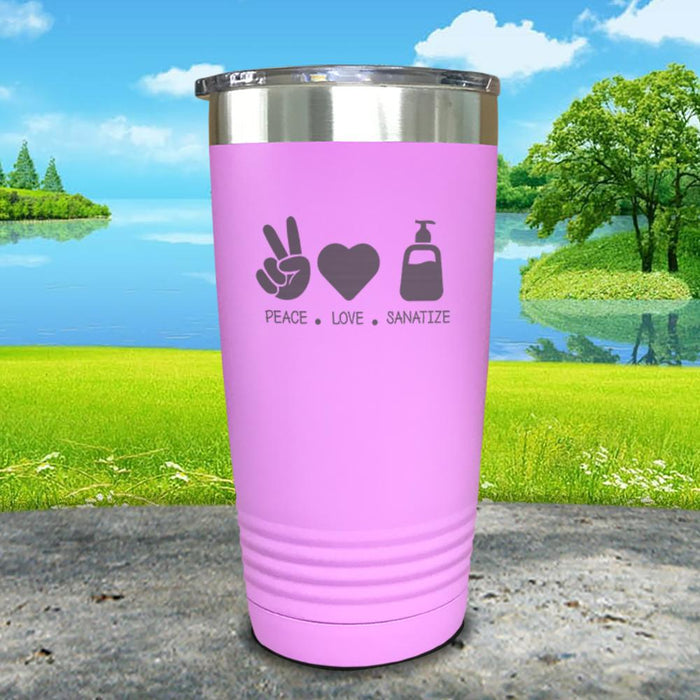 Peace Love Sanitized Engraved Tumbler