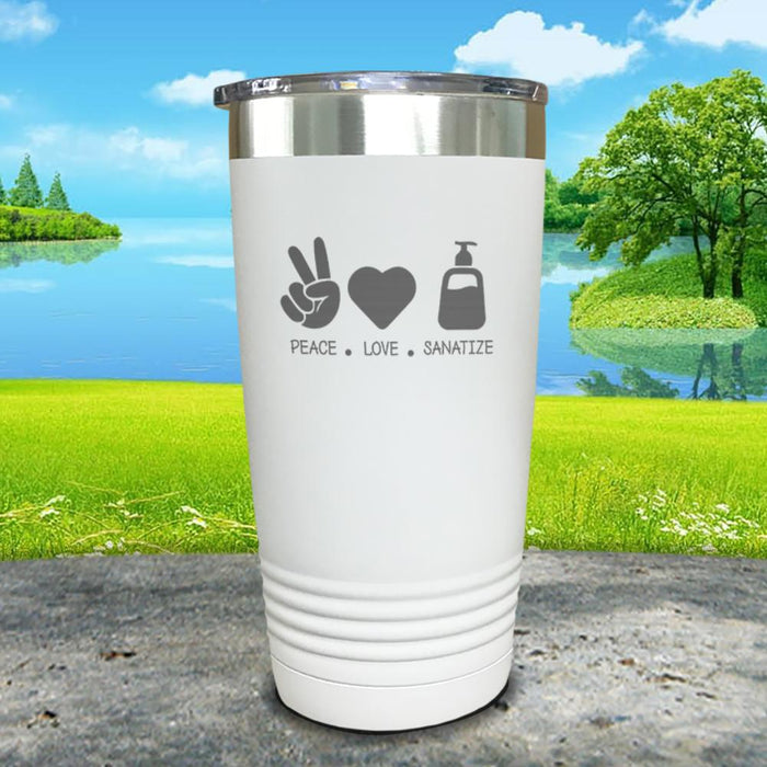 Peace Love Sanitized Engraved Tumbler