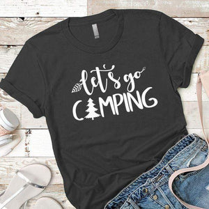Lets Go Camping 1 Premium Tees T-Shirts CustomCat Heavy Metal X-Small 