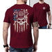 Firefighter American Flag Skull Premium Tee T-Shirts CustomCat 