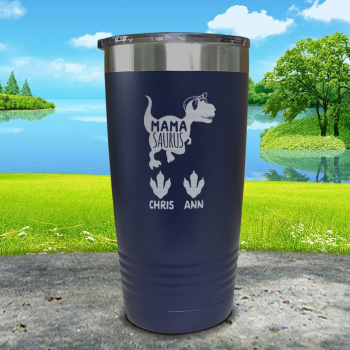 Mamasaurus With Babies Personalized Engraved Tumbler