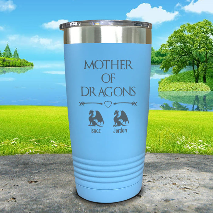 Mother Of Dragons (CUSTOM) With Kid's Name Engraved Tumblers