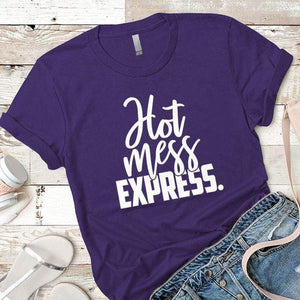 Hot Mess Express Premium Tees T-Shirts CustomCat Purple Rush/ X-Small 