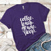 Coffee Teach Grade Sleep 2 Premium Tees T-Shirts CustomCat Purple Rush/ X-Small 