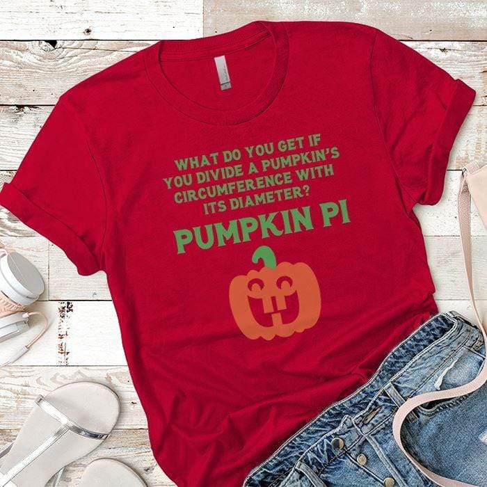 Pumpkin PI Premium Tees T-Shirts CustomCat Red X-Small 