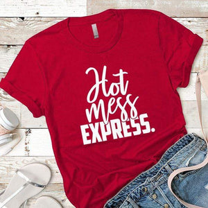 Hot Mess Express Premium Tees T-Shirts CustomCat Red X-Small 