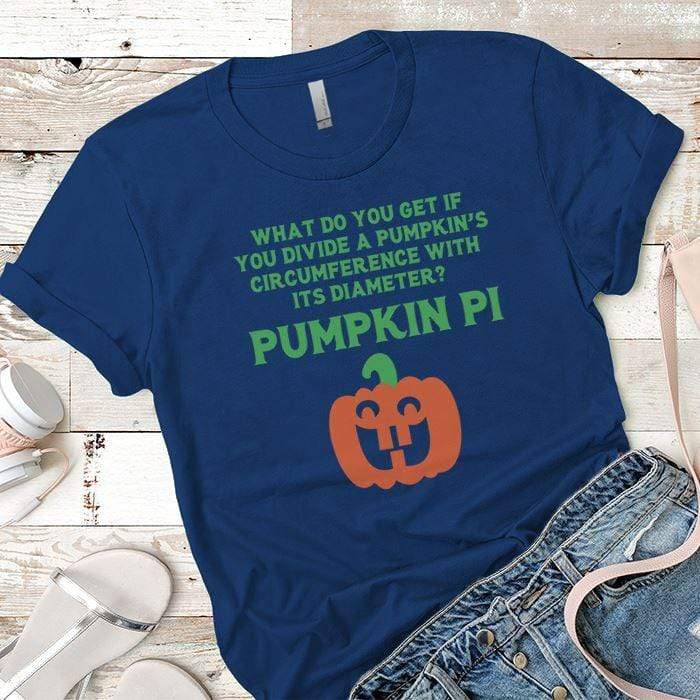 Pumpkin PI Premium Tees T-Shirts CustomCat Royal X-Small 