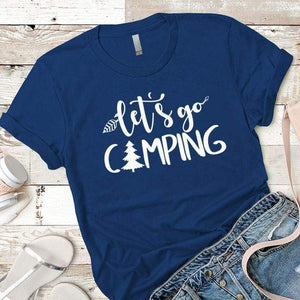 Lets Go Camping 1 Premium Tees T-Shirts CustomCat Royal X-Small 