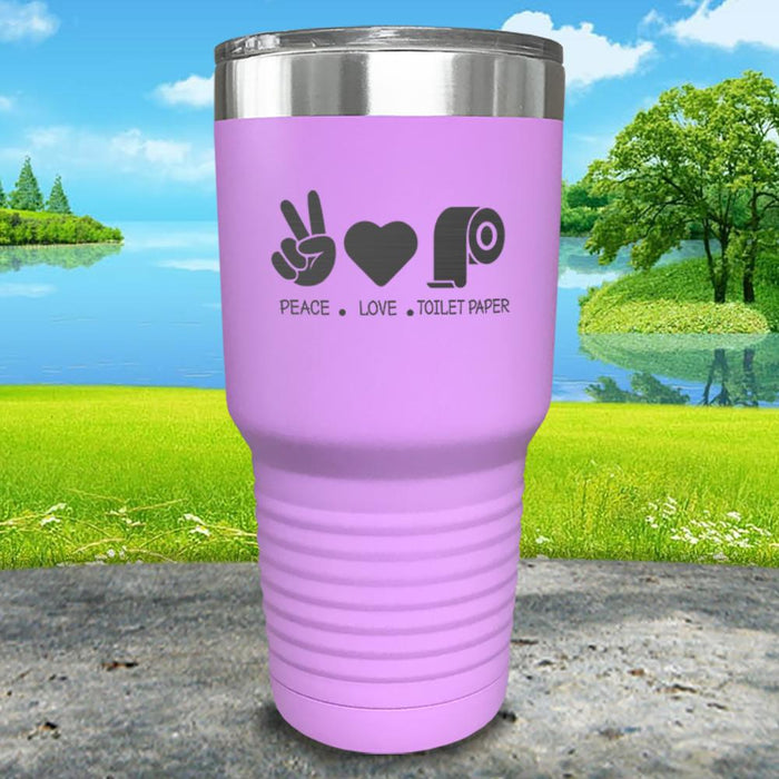 Peace Love Toilet Paper Engraved Tumbler