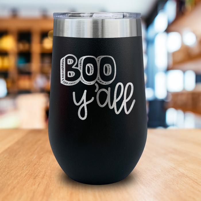 Boo Y'all Engraved Wine Tumbler