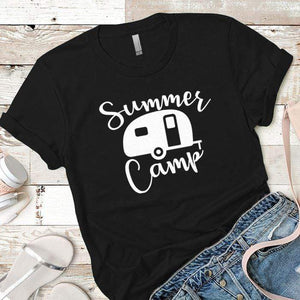 Summer Camp Premium Tees T-Shirts CustomCat Black X-Small 