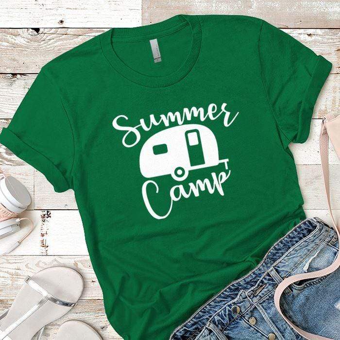 Summer Camp Premium Tees T-Shirts CustomCat Kelly Green X-Small 