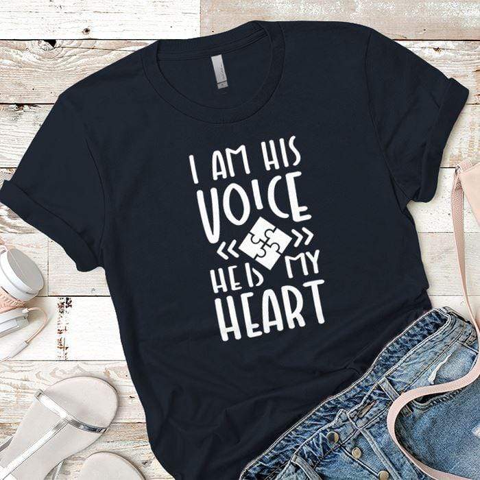 I Am His Voice Premium Tees T-Shirts CustomCat Midnight Navy X-Small 