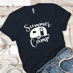 Summer Camp Premium Tees T-Shirts CustomCat Midnight Navy X-Small 