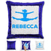 Competitive Cheerleader Personalized Magic Sequin Pillow Pillow GLAM Blue Light Blue 