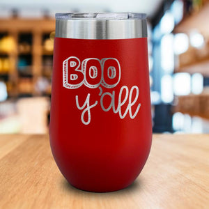 Boo Y'all Engraved Wine Tumbler