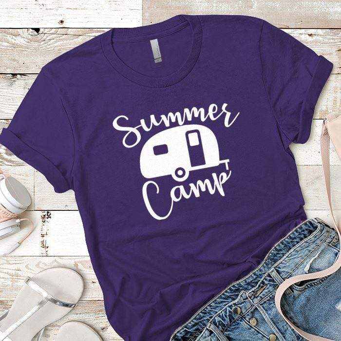 Summer Camp Premium Tees T-Shirts CustomCat Purple Rush/ X-Small 