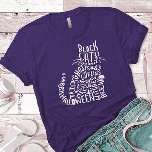 Cats Premium Tees T-Shirts CustomCat Purple Rush/ X-Small 