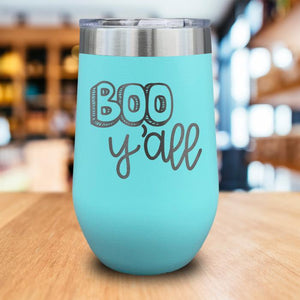 Boo Y'all Engraved Wine Tumbler