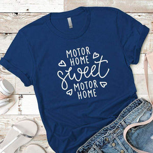 Motor Home Sweet Motor Home Premium Tees T-Shirts CustomCat Royal X-Small 