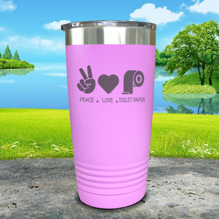 Peace Love Toilet Paper Engraved Tumbler